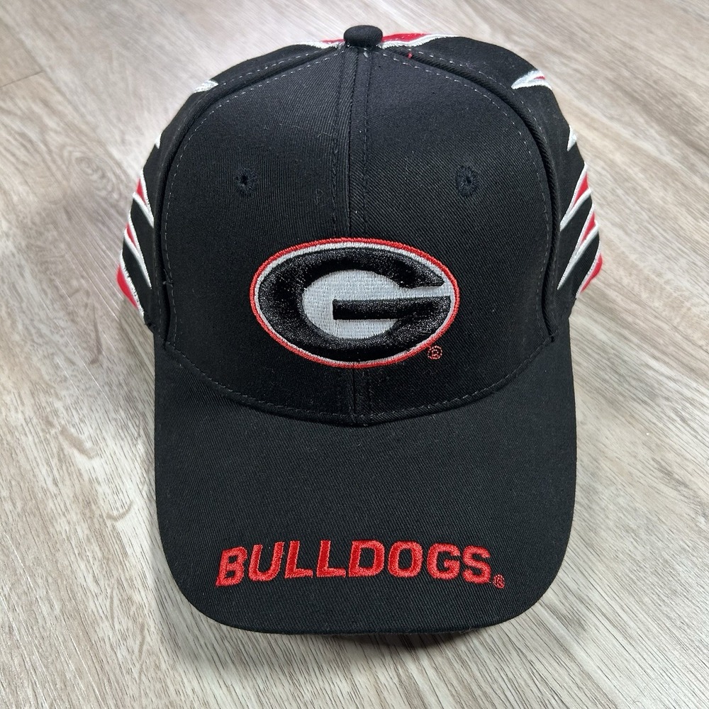 Georgia Bulldogs Strapback Hat College Black Red Capsmith Cap